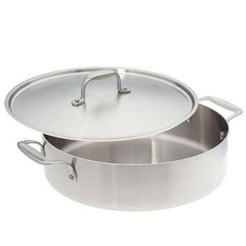 American Kitchen Cookware - 12 Covered Casserole Pan / Stainless