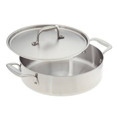 American Kitchen Cookware - 10 Covered Casserole Pan / Stainless Steel