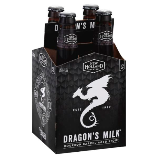 New Holland Brewing Dragon S Milk Reserve Bourbon Barrel Aged Stout With Peanut Butter Cocoa Nibs 4 Pack Of 12 Oz Bottles