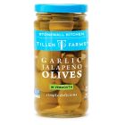 Tillen Farms Garlic Jalapeno Olives in Vermouth / 12 oz.