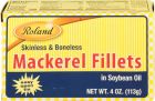 Roland Skinless & Boneless Mackerel Fillets in Soybean Oil