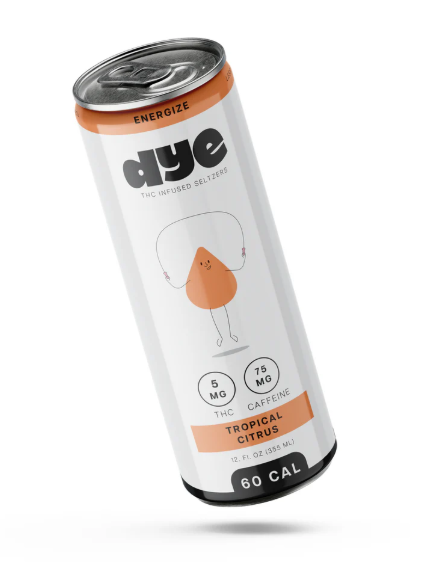 Dye Tropical Citrus THC & Caffeine Seltzer 4pk