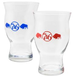 Buffalo Collection Craft Beer Glasses (Assorted Colors)