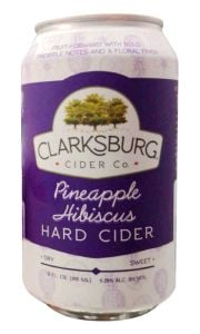 Clarksburg Pineapple Hibiscus Cider/ 4-pack of 12 oz. cans