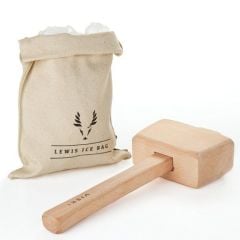 Viski Lewis Crushed Ice Bag & Wooden Mallet Set