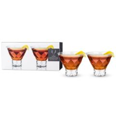 Viski Gem Crystal Martini Glasses / Set of 2