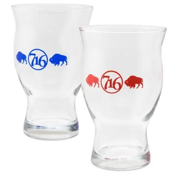 Buffalo Collection Craft Beer Glasses (Assorted Colors)