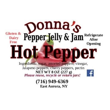 Donna's Jelly & Jam - Hot Pepper Jelly / 8 oz.