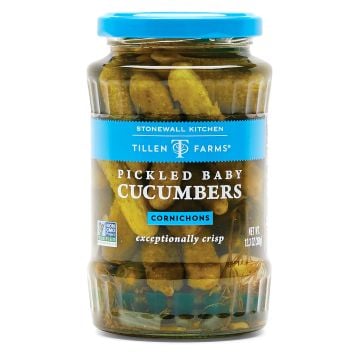 Tillen Farms Pickled Baby Cucumbers (Cornichons) / 12.3 oz.