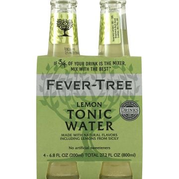 Fever-Tree Lemon Tonic Water / 4-pack of 200 ml. bottles