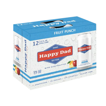 Happy Dad Seltzer Fruit Punch / 12-pack of 12 oz. cans