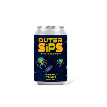Outer Sips Mango Peach THC Seltzer 6pk