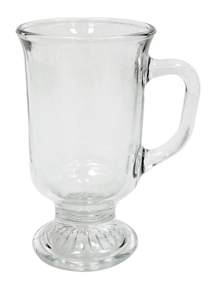 Harold Imports 8oz Glass Footed Irish Coffee Mug