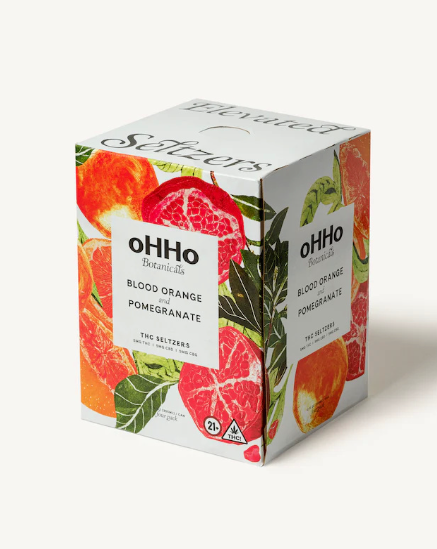 oHHo Blood Orange and Pomegranate THC Seltzer 4pk